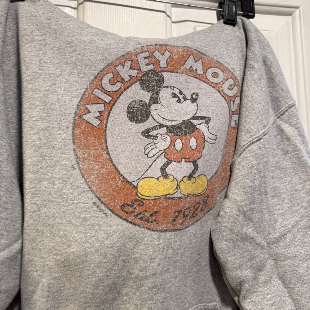 Disney Heather Gray Crewneck Sweatshirt